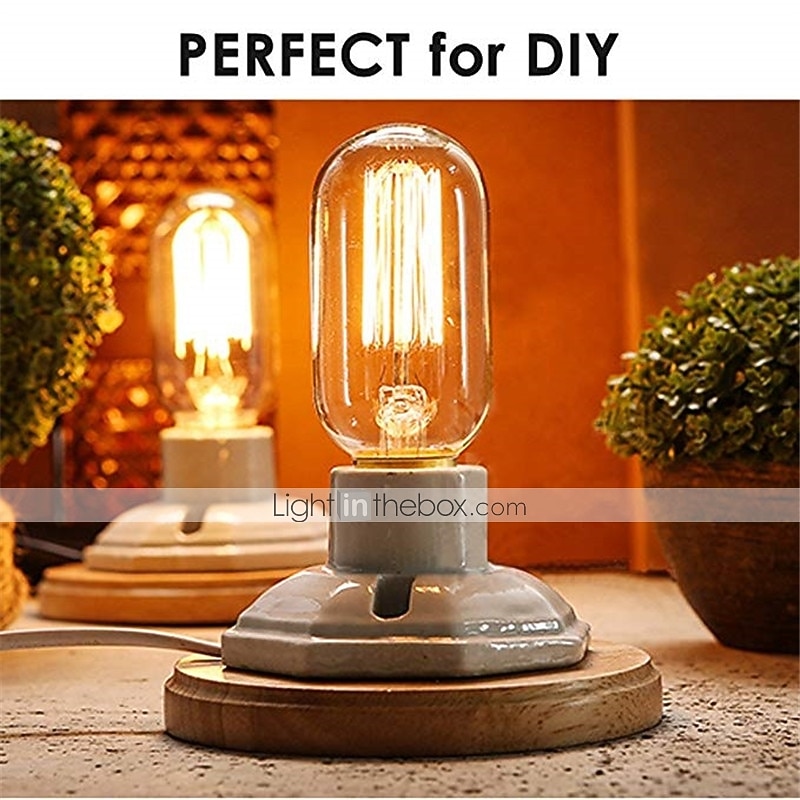 6 stks dimbare t45 40 w e27 warm wit kleur decoratieve retro gloeiende vintage edison gloeilampen ac220-240v 2026 - $27.99 –P4