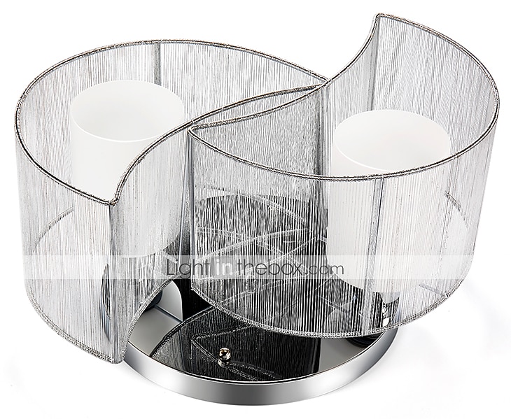 1-light 35 (14 ") mini styl zapuštěná světla kovová tkanina chrom moderní moderní 110v / 110-120v / 220-240v / e26 / e27 2026 - $172.99 –P3