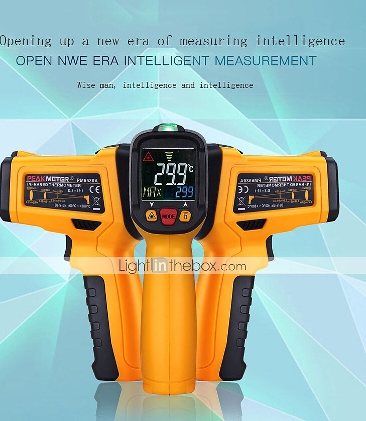 Peakmeter Infrared Non-Contact Laser Thermometer Peak-Meter PM6530A 