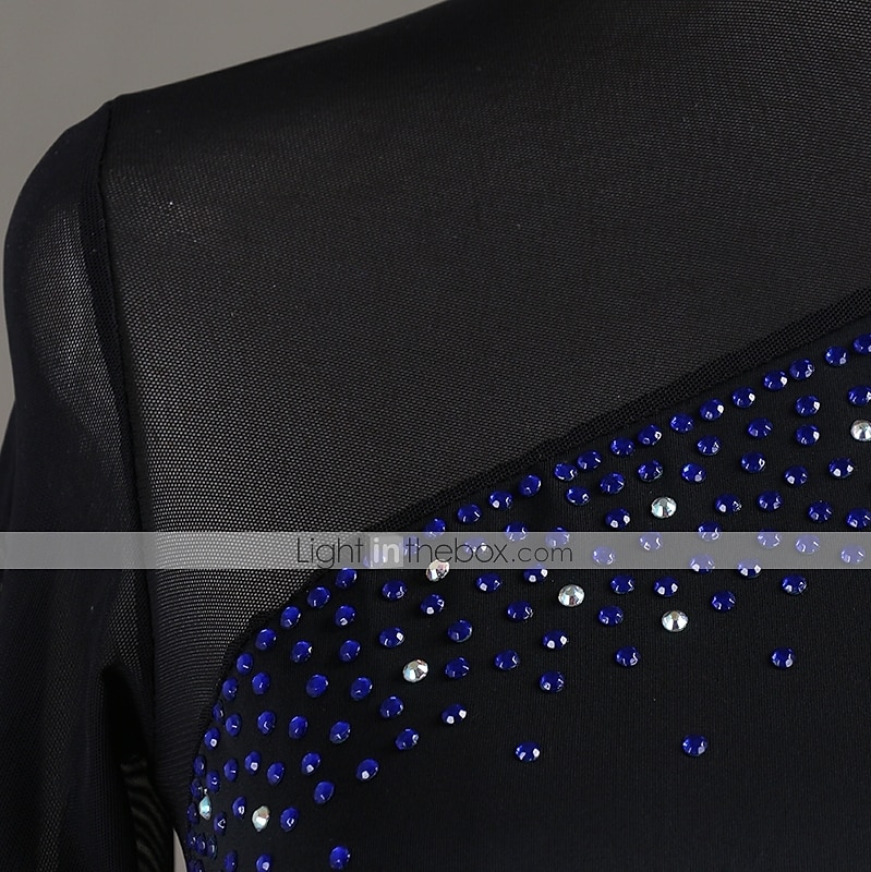 Társastánc Ruha Kristályok / Strasszok Női Edzés Hosszú ujj Magas Nejlon Organza Tüll 2025 - $125.99 –P2