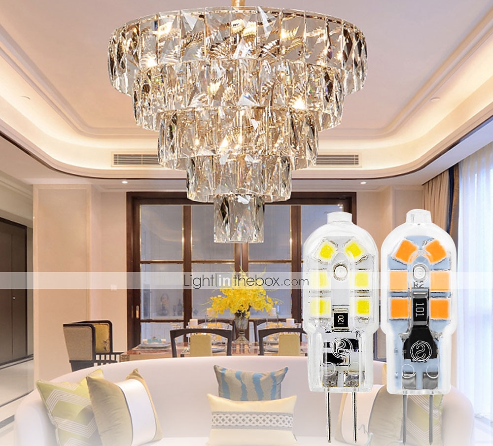 10pcs G4 3W 200-300lm 12LED LED Bi-pin Lights 2835SMD Warm White Cool White Natural White Led Corn Bulb Chandelier Lamp AC 12V 2025 - $24.99 –P1