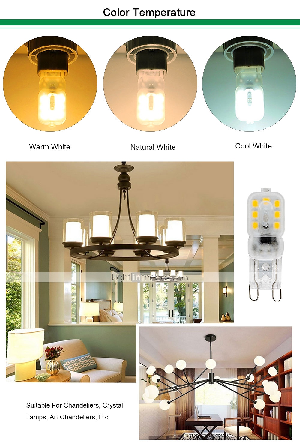 10pcs 2W LED Bi-pin Lights Bulbs 400lm G9 14LED Beads SMD 2835 Dimmable Landscape 40W Halogen Bulb Replacement Warm Cold White 360 Degree Beam Angle 220V 2025 - $20.99 –P5