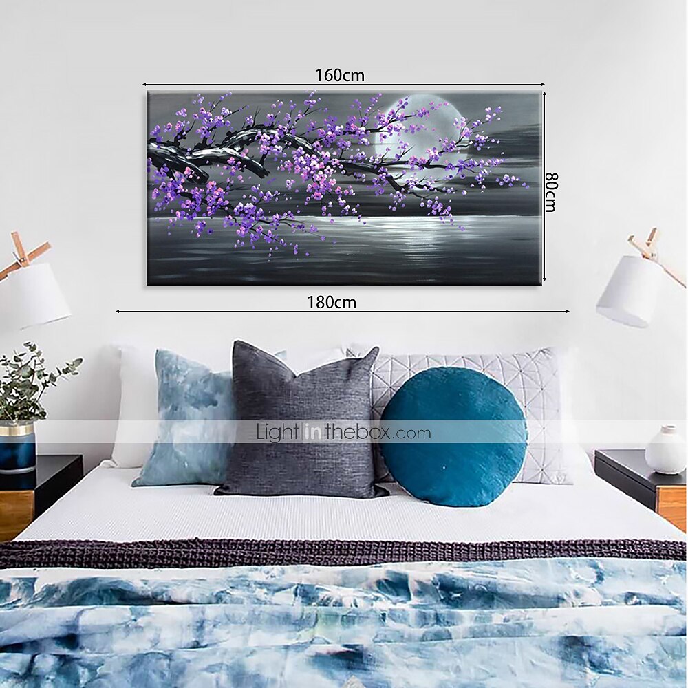 2025年 油絵手描きの抽象的な花の植物のモダンなロールキャンバスをフレームなしで巻いた  コレクション – $86.99 –P6