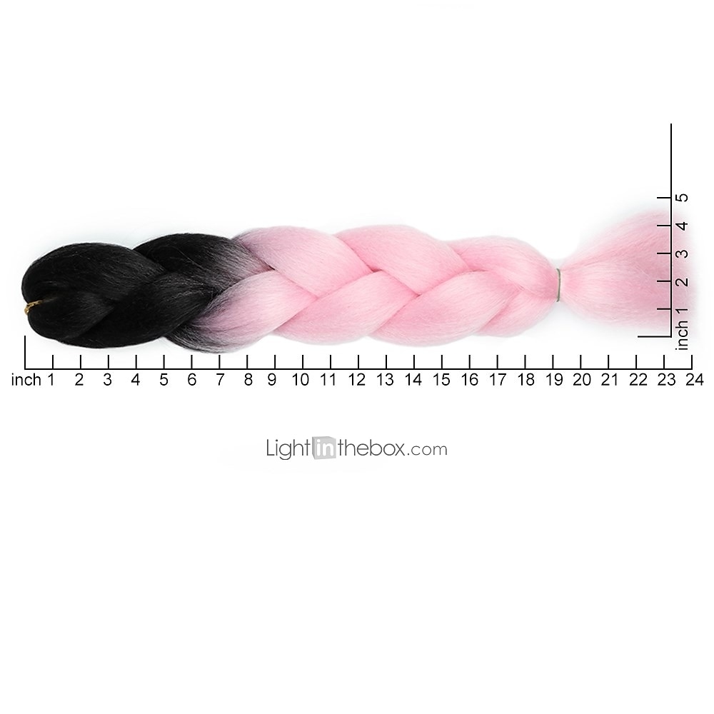 Crochet Hair Braids Jumbo Box Braids Pink Synthetic Hair 24 inch Braiding Hair 5 Pieces 2025 - $11.99 –P1