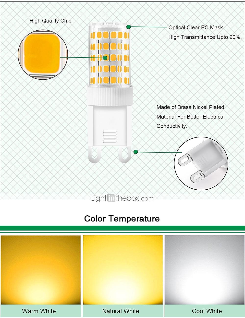 2026年 6本 10 W ＬＥＤ２本ピン電球 600-800 lm G9 T 86 LEDビーズ SMD 2835 温白色 クールホワイト ナチュラルホワイト 220-240 V / CE  コレクション – $47.99 –P4