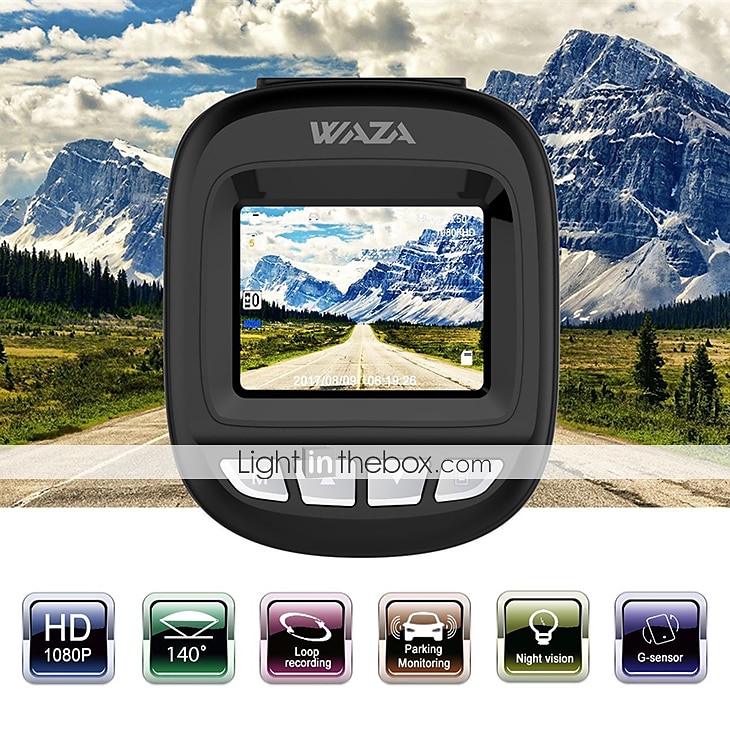 WAZA B03 1080p Auto DVR 140 graden Wijde hoek CMOS 1.5 inch(es) TFT Dash Cam met WIFI / G-Sensor / Parkeermodus Autorecorder 2025 - $102.99 –P2