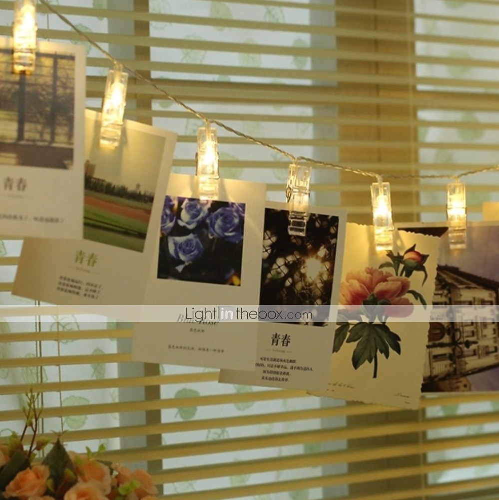 2025年 エレガントな結婚披露宴パーティー用 LED フォトストリングライト 4m フォトクリップ 40 個付き 40 LED 寮の寝室の壁飾り 結婚式の装飾 電池式または USB 妖精のきらめきライト 吊り下げ写真カード コレクション – $22.99 –P7
