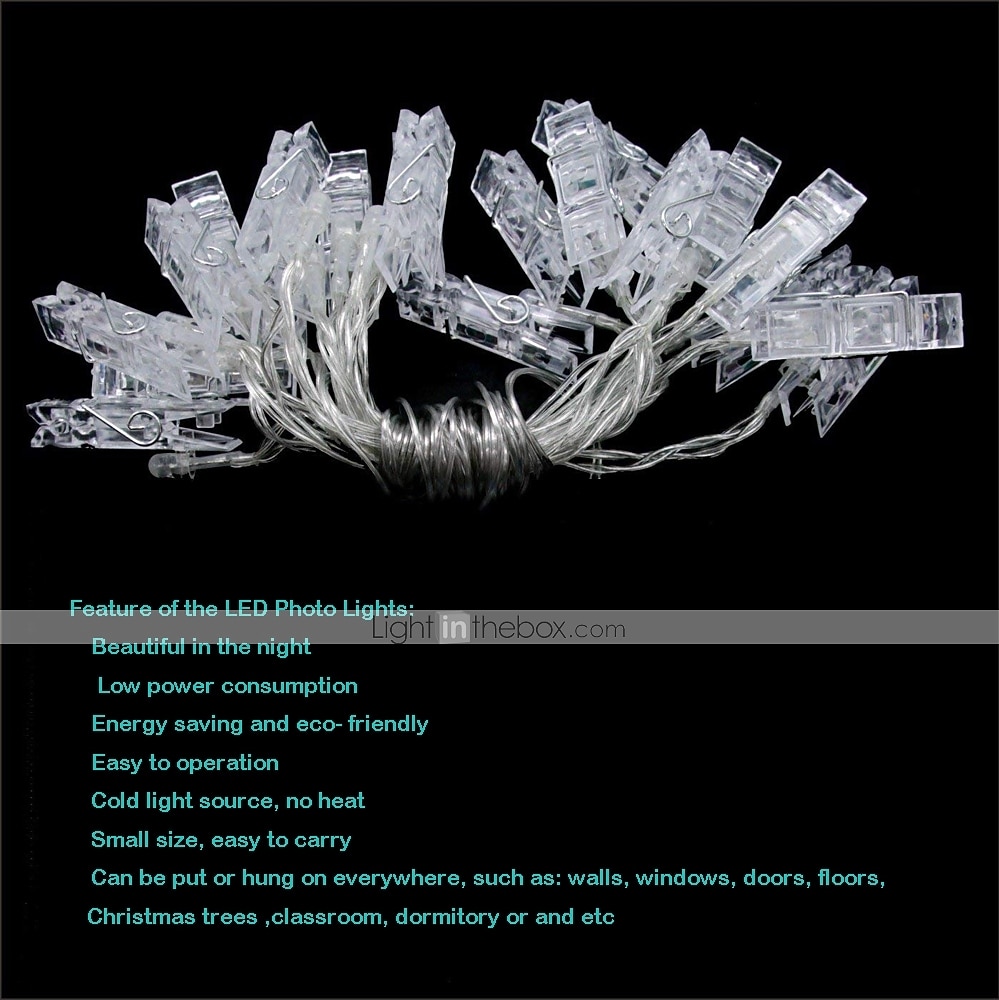 2025年 エレガントな結婚披露宴パーティー用 LED フォトストリングライト 4m フォトクリップ 40 個付き 40 LED 寮の寝室の壁飾り 結婚式の装飾 電池式または USB 妖精のきらめきライト 吊り下げ写真カード コレクション – $22.99 –P4