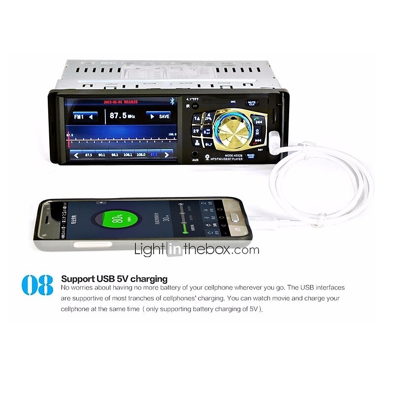 4.3 дюймовый 2 Din Встроенный Bluetooth Пульт управления для Универсальный / AVI / MPEG4 / MP3 / WMA / MP4 2025 - $65.99 –P8