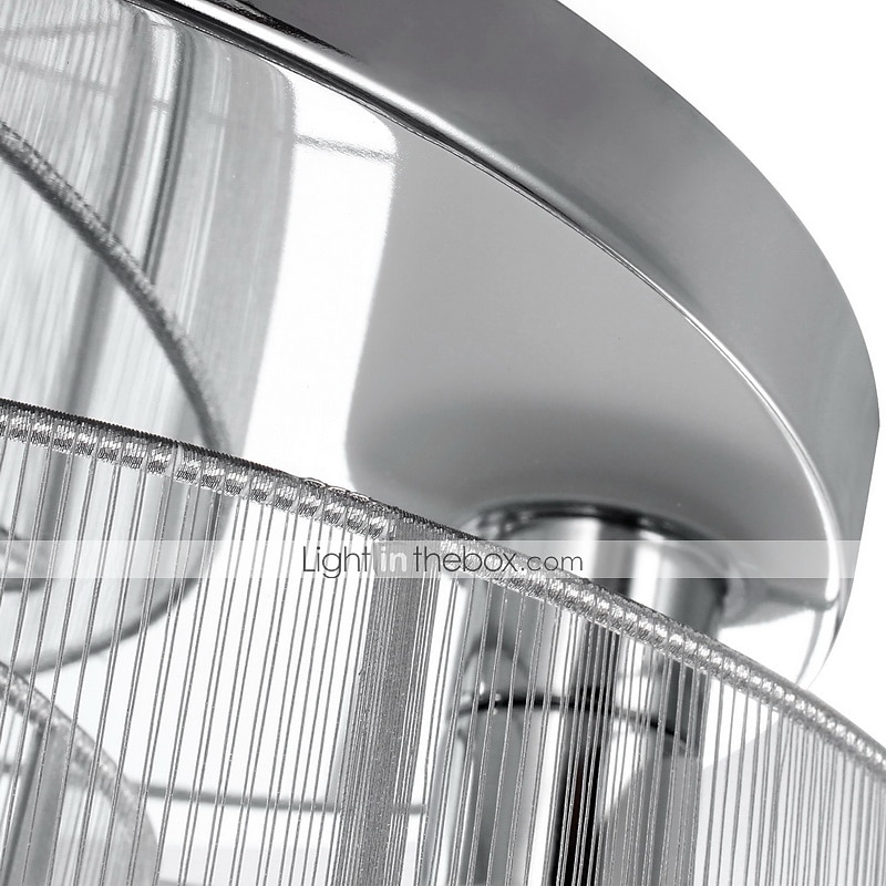 1-light 35 (14 ") mini styl zapuštěná světla kovová tkanina chrom moderní moderní 110v / 110-120v / 220-240v / e26 / e27 2026 - $172.99 –P14