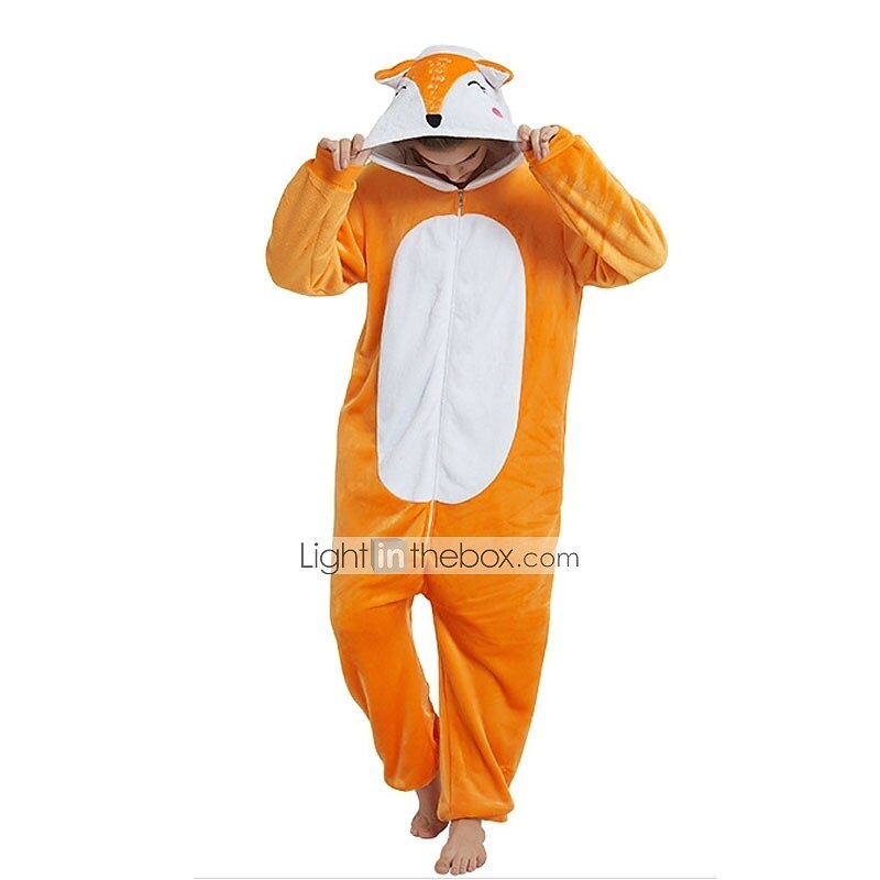 Kigurumi Pajamas Fancy Costume Onesie Costume Animal Cartoon Red Fox Warm Funny Costume Comfy Adults' Unisex Men and Women Christmas Halloween Carnival Party Performance Homewear Dress Up 2026 - $37.99 –P4