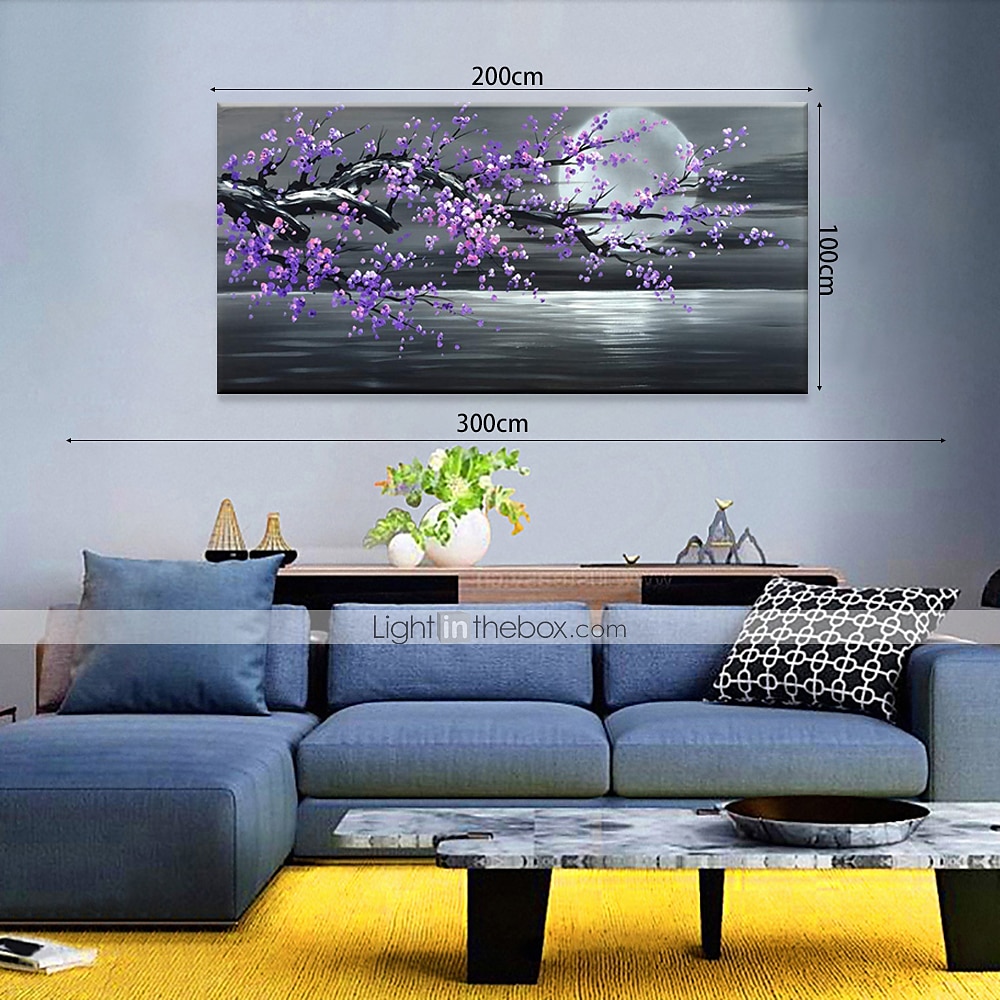 2025年 油絵手描きの抽象的な花の植物のモダンなロールキャンバスをフレームなしで巻いた  コレクション – $86.99 –P8