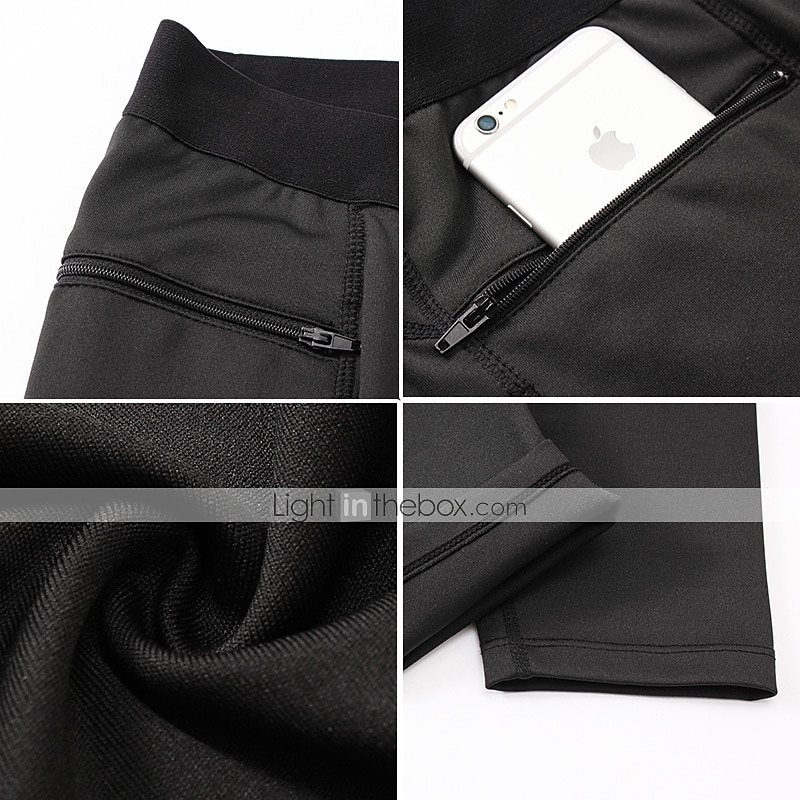 YUERLIAN Per uomo Pantaloni a compressione Livello base con tasca per telefono Vita alta Livello Base Estate Tenere al caldo Traspirante Traspirazione umidità Elasticizzato Fitness Allenamento in del 2025 a $16.49 –P15