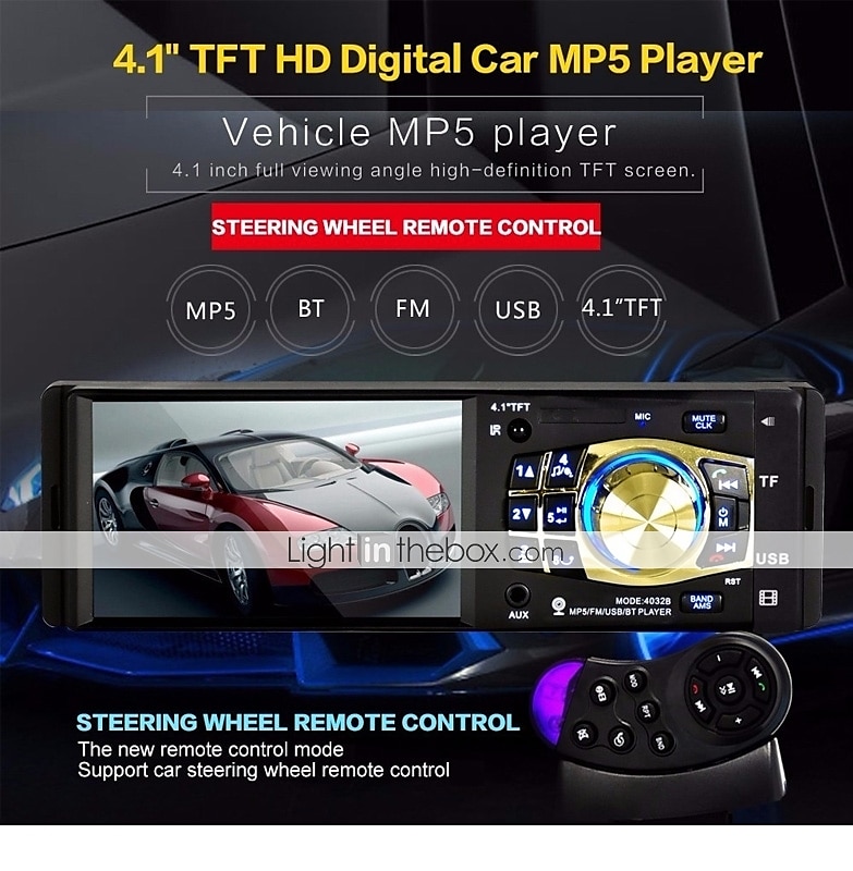 4.3 дюймовый 2 Din Встроенный Bluetooth Пульт управления для Универсальный / AVI / MPEG4 / MP3 / WMA / MP4 2025 - $65.99 –P2