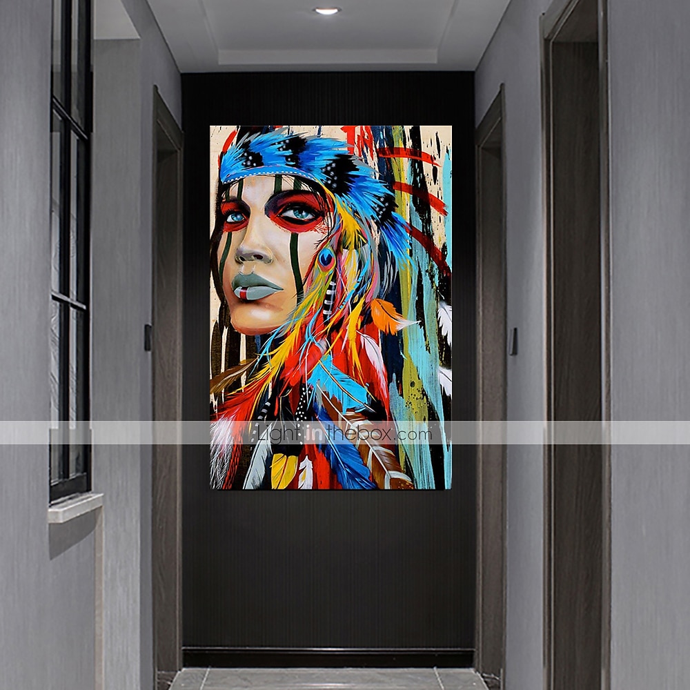 Hang-Painted öljymaalaus Maalattu - Abstrakti Ihmiset Klassinen Moderni Ilman Inner Frame / Valssatut kankaat 2025 - $116.99 –P10