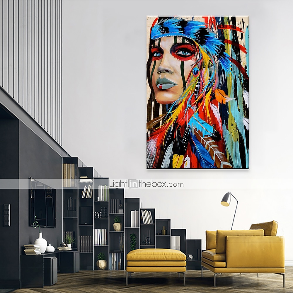 Hang-Painted öljymaalaus Maalattu - Abstrakti Ihmiset Klassinen Moderni Ilman Inner Frame / Valssatut kankaat 2025 - $116.99 –P11