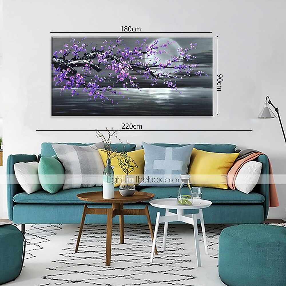 2025年 油絵手描きの抽象的な花の植物のモダンなロールキャンバスをフレームなしで巻いた  コレクション – $86.99 –P7