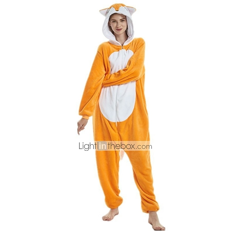 Kigurumi Pajamas Fancy Costume Onesie Costume Animal Cartoon Red Fox Warm Funny Costume Comfy Adults' Unisex Men and Women Christmas Halloween Carnival Party Performance Homewear Dress Up 2026 - $37.99 –P1