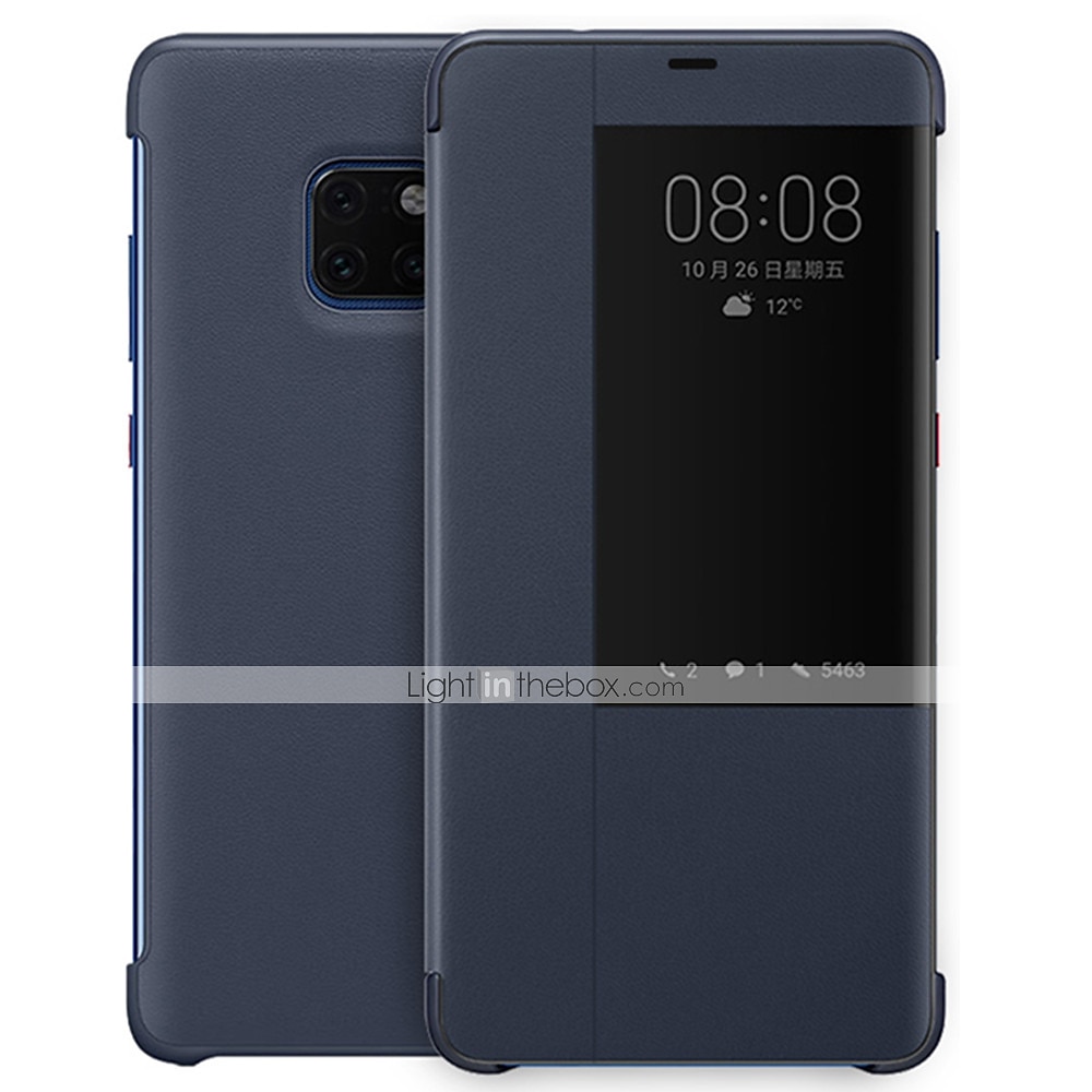telefone Capinha Para Huawei Huawei Mate 20 pro Case Completa Virar e protetor de tela com Visor Cor Sólida Couro PU de 2025 por €10.99 –P6