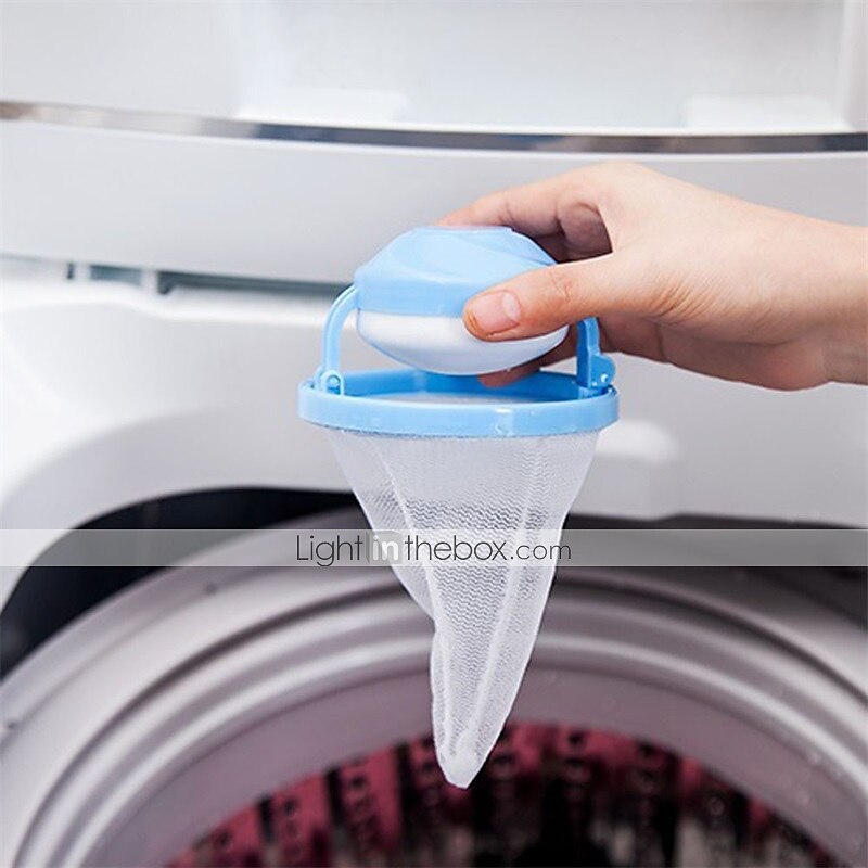 DE Waschmaschine Wäsche Filter Tasche Schwimmende Fussel Haar Fänger Netzfach 