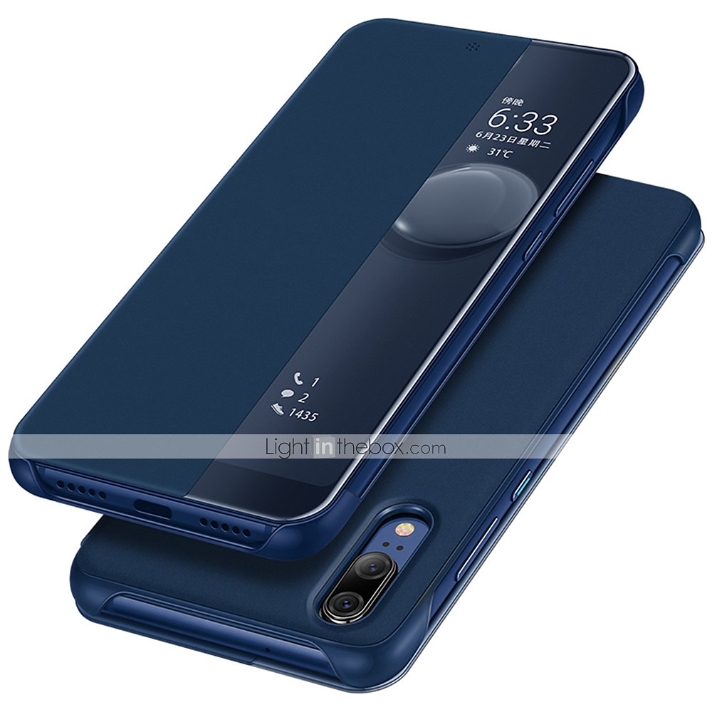telefon Etui Til Huawei P30 P30 Pro P20 P20 Pro Psmart pluss 2019 Ære 20 hedre 20 pro Honnør 30 Honor 30 Pro Y5p Heldekkende etui Lærveske Flip Case Flipp med vindu Automatisk søvn / våkne Helfarge 2025 - $12.99 –P9