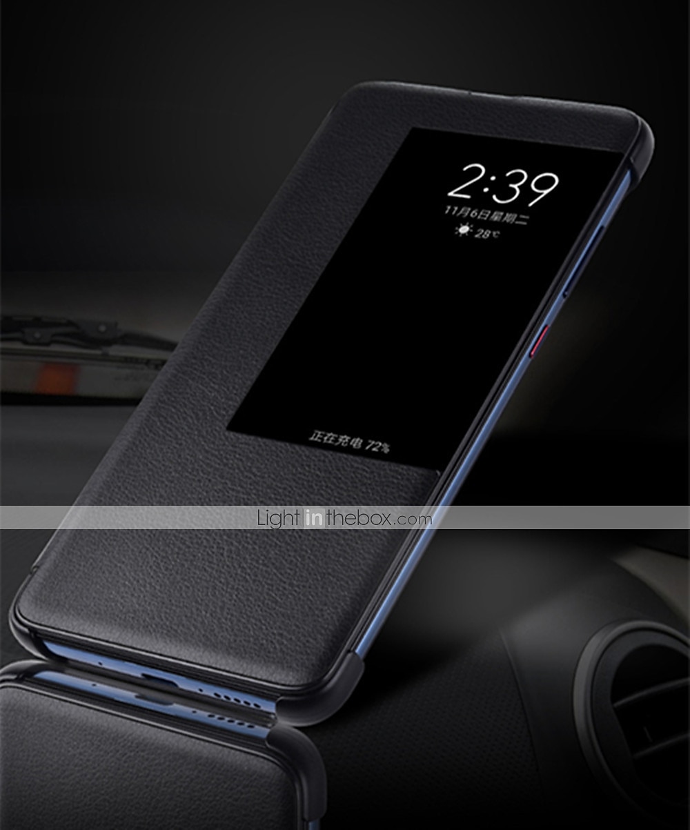 telefone Capinha Para Huawei Huawei Mate 20 pro Case Completa Virar e protetor de tela com Visor Cor Sólida Couro PU de 2025 por €10.99 –P1