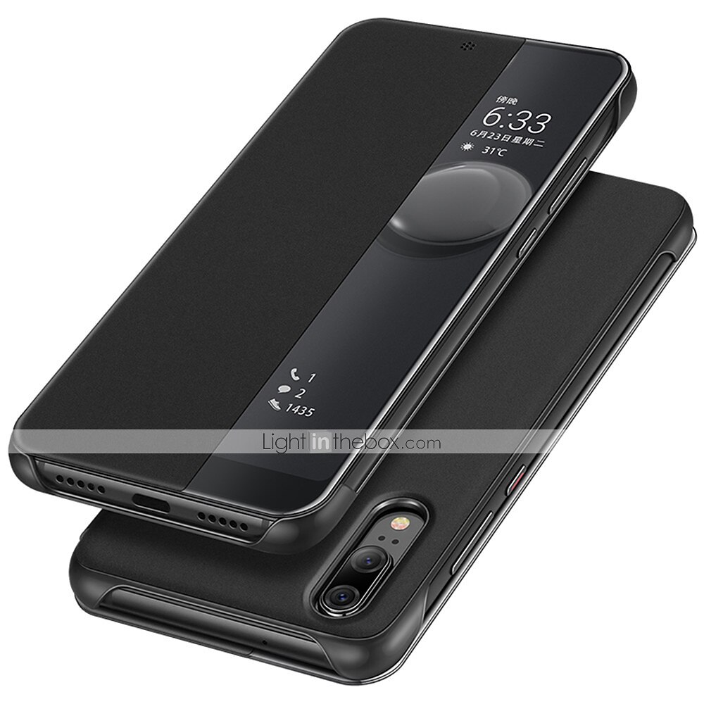 telefon Etui Til Huawei P30 P30 Pro P20 P20 Pro Psmart pluss 2019 Ære 20 hedre 20 pro Honnør 30 Honor 30 Pro Y5p Heldekkende etui Lærveske Flip Case Flipp med vindu Automatisk søvn / våkne Helfarge 2025 - $12.99 –P8