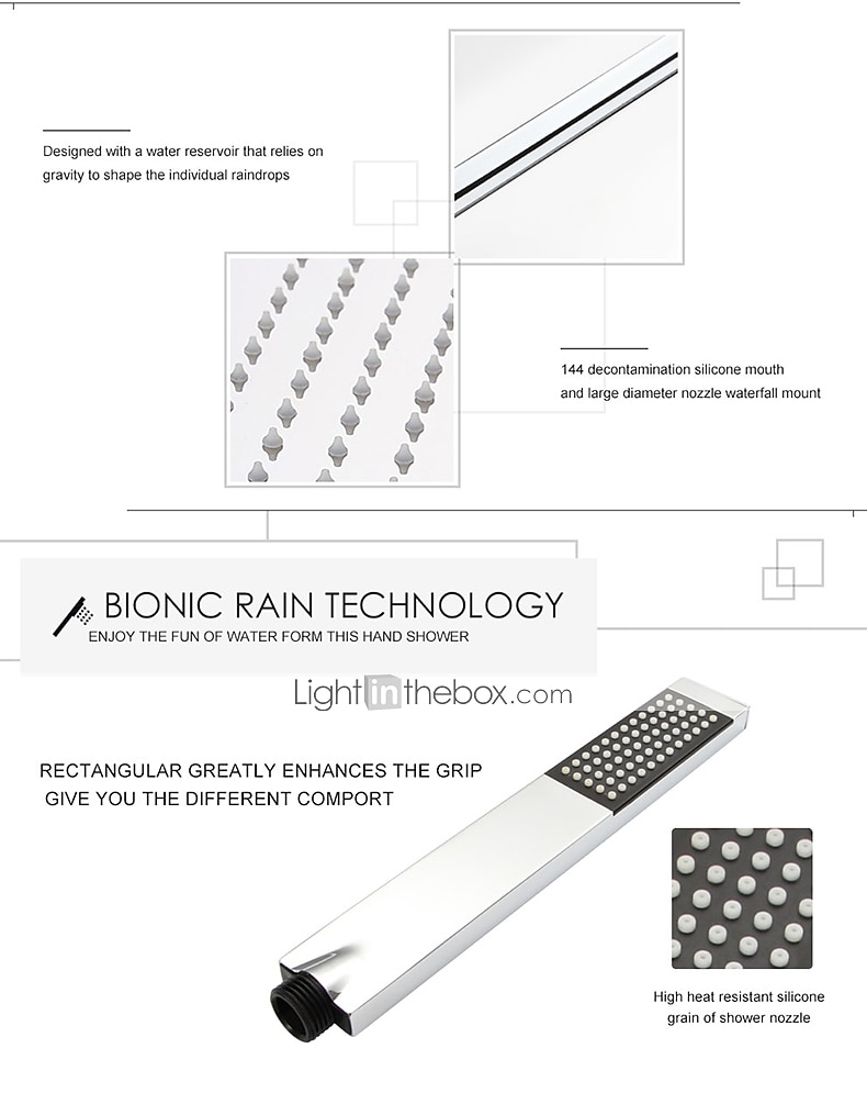 2025年 シャワーの蛇口、500 * 360 クローム led シャワーの蛇口セット ステンレス鋼のシャワー ヘッドと handshower 天井マウント ウォーター フォール/ジェット/レインフォール シャワー ヘッド (製品を使用するには電化する必要があります)  コレクション – $728.99 –P2