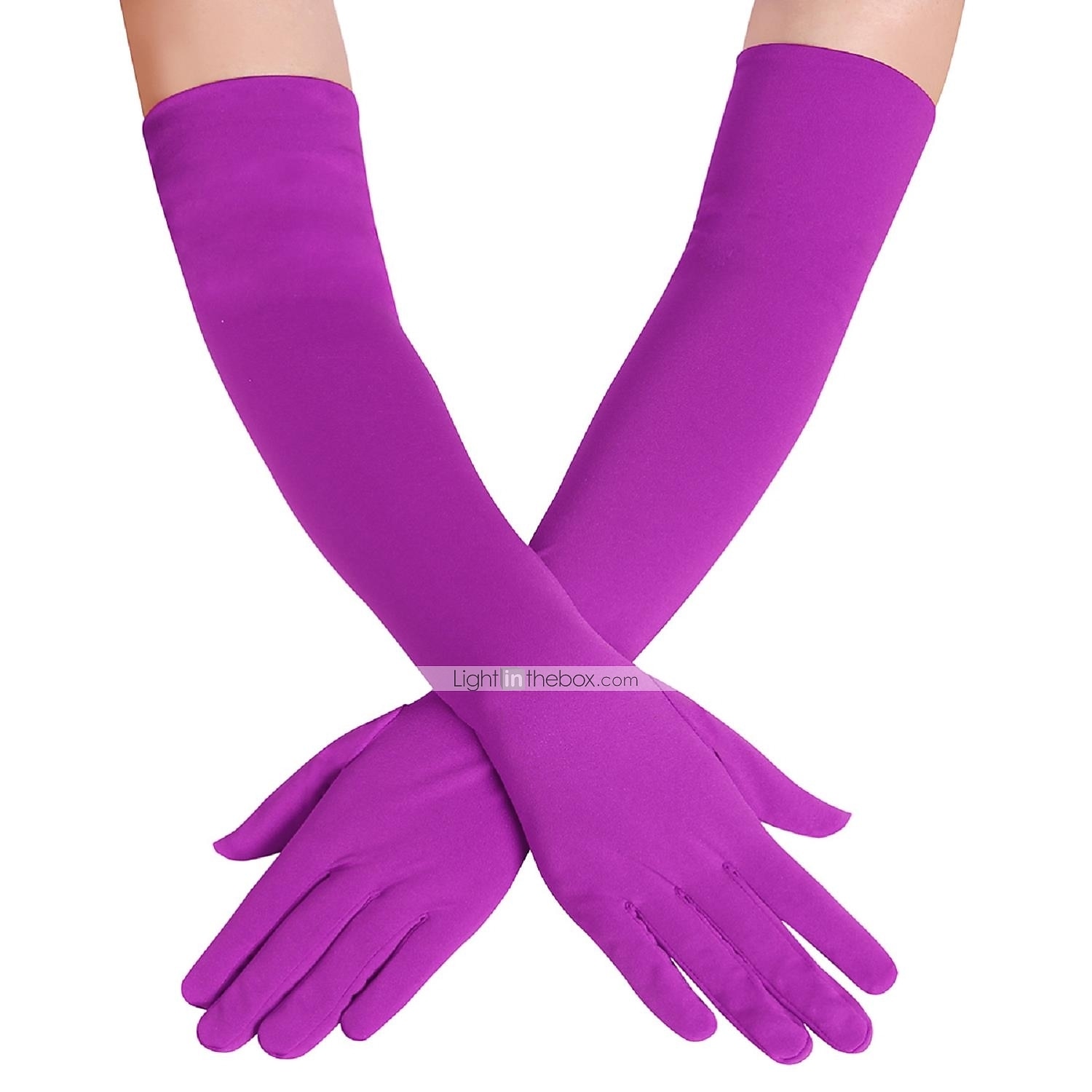 Rukavice Dámské Jednobarevné Lycra a elastan Kostým pro Vánoce Karneval Plesová maškaráda Dospělé 2025 - $18.99 –P10