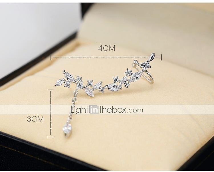Per donna Zircone cubico Polsini Arrampicatori dell'orecchio Di tendenza Argento placcato Orecchini Gioielli Argento Per Feste Matrimonio 1 pc del 2025 a $10.99 –P8