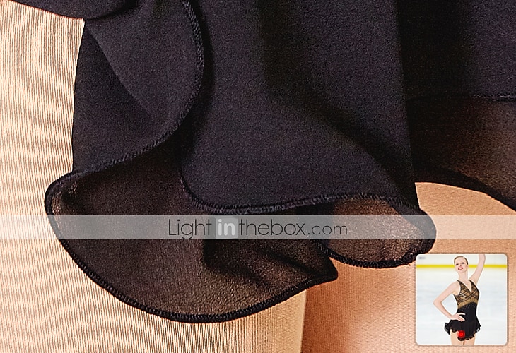 Kunstschaatsjurk Dames Voor meisjes Schaatsen Jurken Donker paars Wit Geel Open achterkant Netstof Spandex Kant Hoge Elasticiteit Wedstrijd Kunstschaatskleding Juwelen Strass Mouwloos Schaatsen 2026 - $142.99 –P10