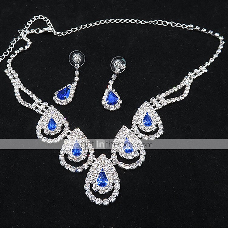 1 set Set di gioielli Orecchini a goccia For Per donna Zaffiri Cristallo citrino Feste Matrimonio Occasioni speciali Pietra dura e cristallo Pietre sintetiche Zircone cubico goccia / Anniversario del 2025 a $8.99 –P1