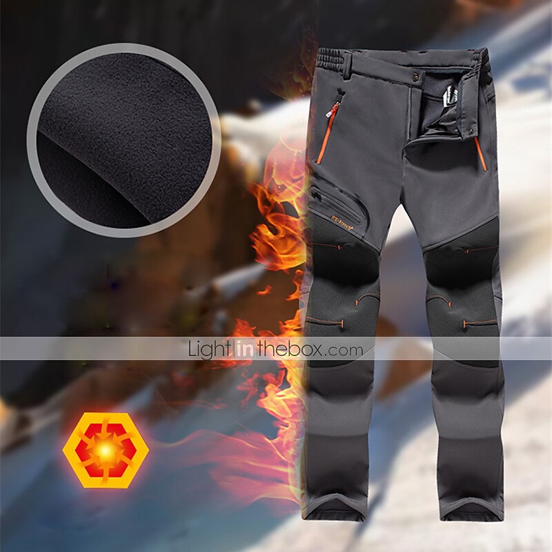 Hombre Pantalones para senderismo Pantalones con forro polar Pantalones de protección Invierno Al aire libre Mantiene abrigado Resistente al Viento Forro Polar Resistente a la lluvia Pantalones 2025 - $36.99 –P5