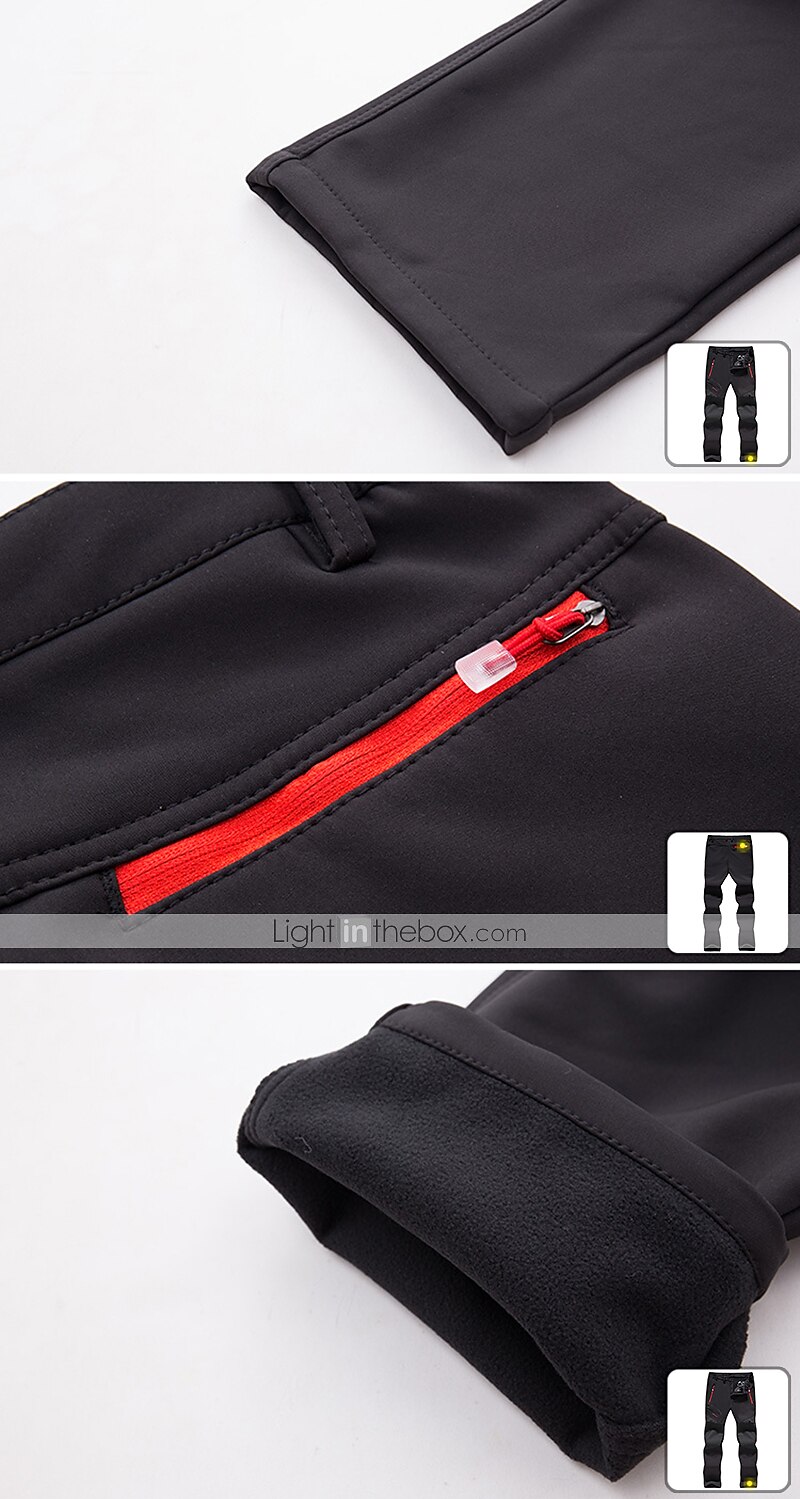 Hombre Pantalones para senderismo Pantalones con forro polar Pantalones de protección Invierno Al aire libre Mantiene abrigado Resistente al Viento Forro Polar Resistente a la lluvia Pantalones 2025 - $36.99 –P14