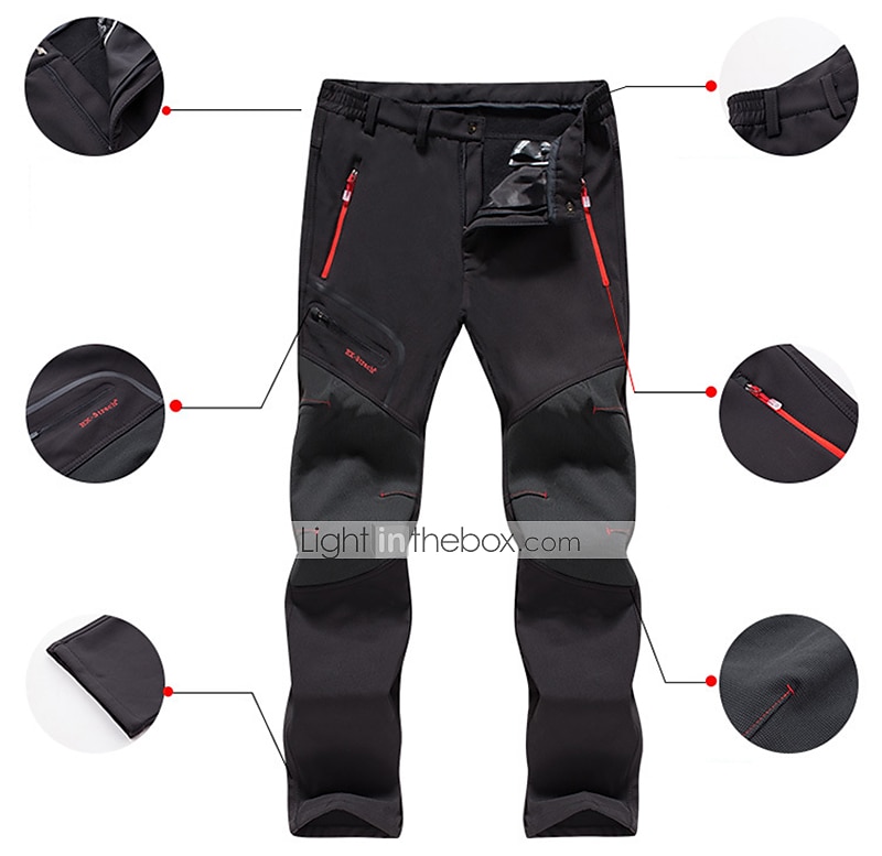 Hombre Pantalones para senderismo Pantalones con forro polar Pantalones de protección Invierno Al aire libre Mantiene abrigado Resistente al Viento Forro Polar Resistente a la lluvia Pantalones 2025 - $36.99 –P8
