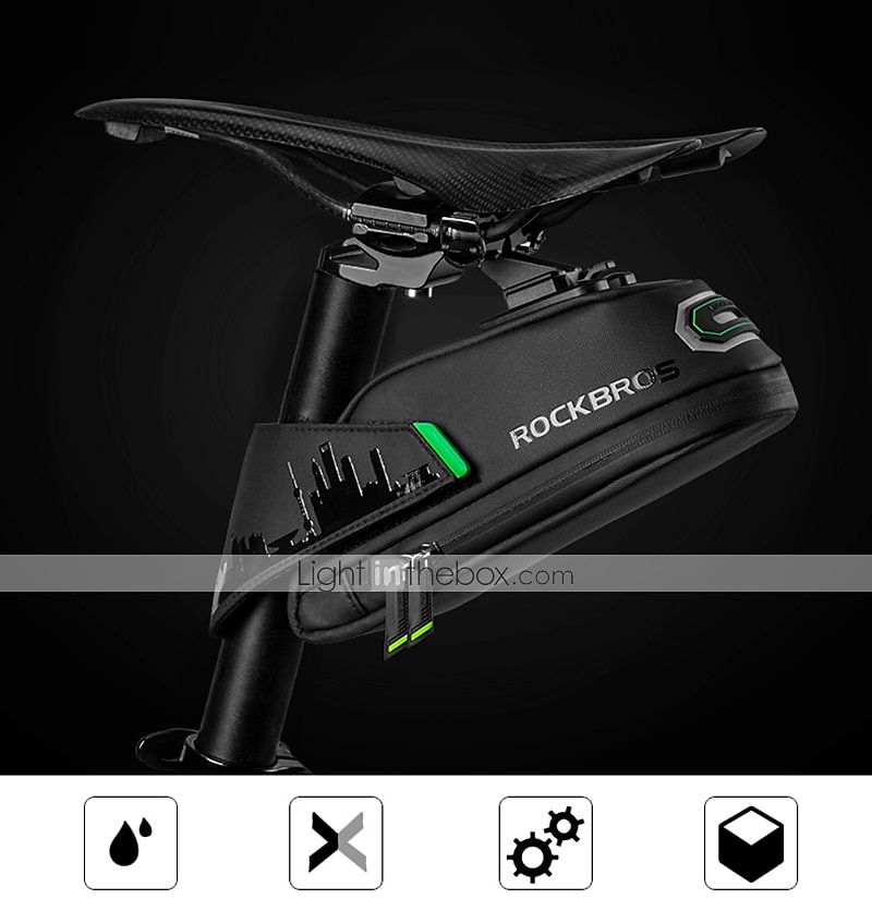 ROCKBROS 1/1.5 L Bolsa para Guardabarro Reflexivo Gran Capacidad Impermeable Bolsa para Bicicleta Tejido de forro Poliéster PU Bolsa para Bicicleta Bolsa de Ciclismo Bicicleta de Pista Bicicleta de 2025 - $21.99 -P1