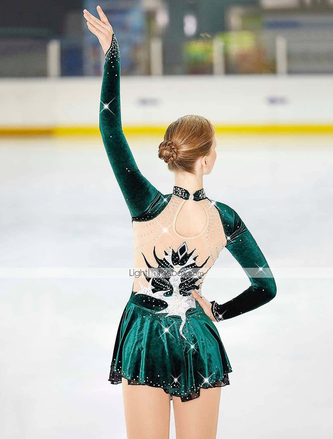 Lime Green Figure Ice Skating Competition Dress 