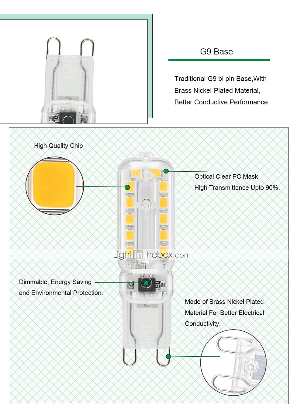 5pcs 10pcs G9 LED Bi-pin Lights 6W 450-550lm 22 LED Beads SMD 2835 T Bulb Shape Dimmable Warm White Cold White 220-240V 110-130V RoHS for Chandeliers Accent Lights Under Cabinet Puck Light 2025 - $14.49 –P4