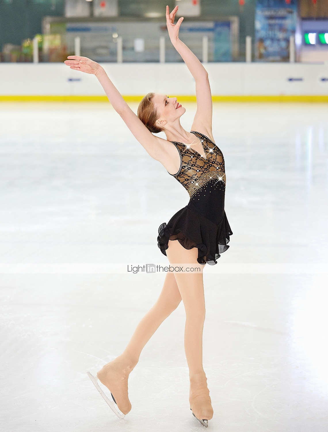 Kunstschaatsjurk Dames Voor meisjes Schaatsen Jurken Donker paars Wit Geel Open achterkant Netstof Spandex Kant Hoge Elasticiteit Wedstrijd Kunstschaatskleding Juwelen Strass Mouwloos Schaatsen 2026 - $142.99 –P11