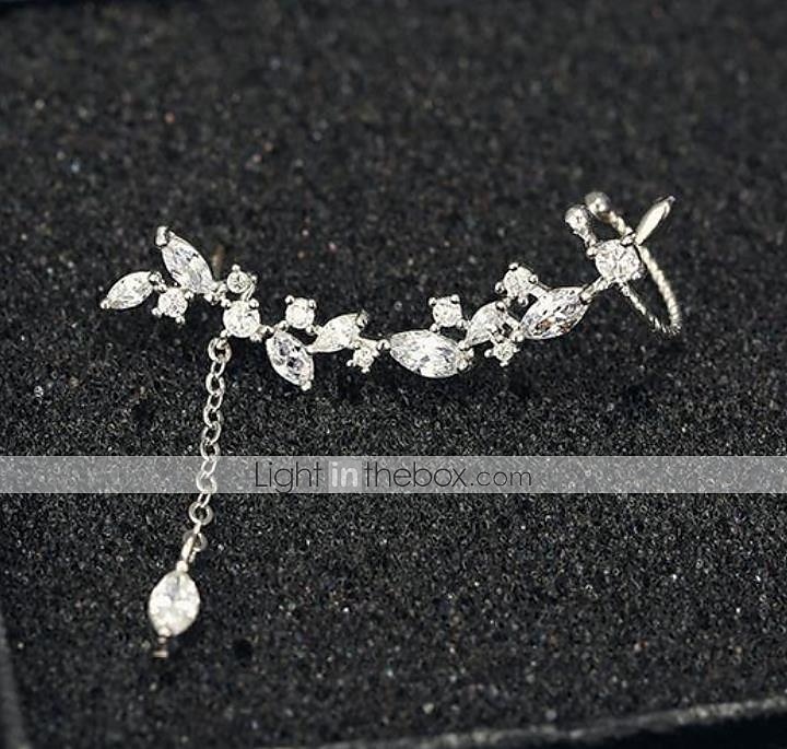 Per donna Zircone cubico Polsini Arrampicatori dell'orecchio Di tendenza Argento placcato Orecchini Gioielli Argento Per Feste Matrimonio 1 pc del 2025 a $10.99 –P6