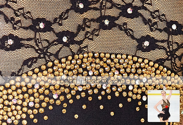 Kunstschaatsjurk Dames Voor meisjes Schaatsen Jurken Donker paars Wit Geel Open achterkant Netstof Spandex Kant Hoge Elasticiteit Wedstrijd Kunstschaatskleding Juwelen Strass Mouwloos Schaatsen 2026 - $142.99 –P9