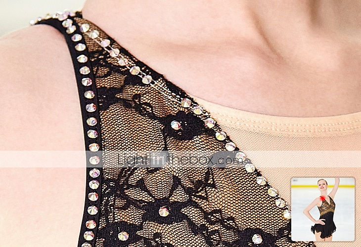 Kunstschaatsjurk Dames Voor meisjes Schaatsen Jurken Donker paars Wit Geel Open achterkant Netstof Spandex Kant Hoge Elasticiteit Wedstrijd Kunstschaatskleding Juwelen Strass Mouwloos Schaatsen 2026 - $142.99 –P8