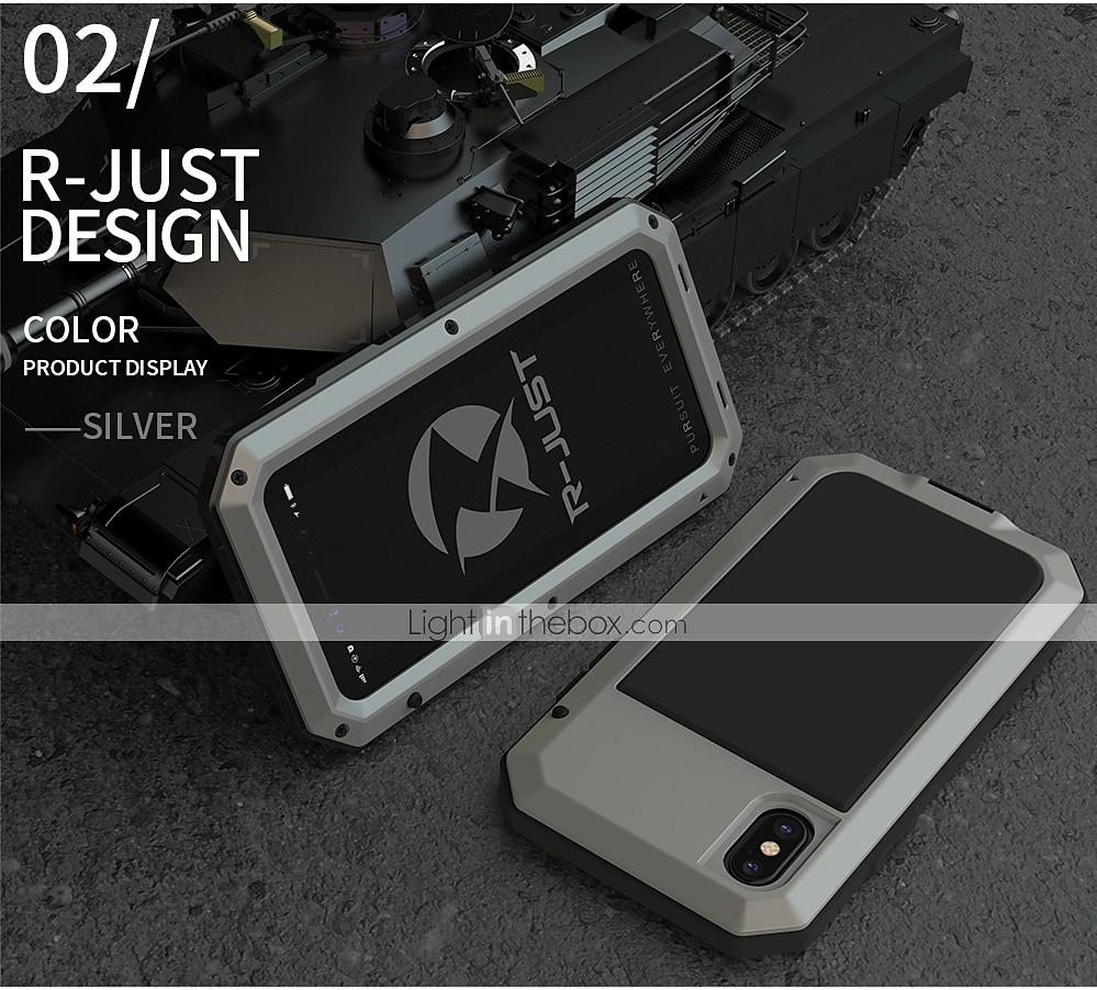Heavy Duty Shockproof Metal iPhone Case with Tempered Glass for iPhone 15 Pro Max Plus 14 13 12 11 Pro Max Mini X XR XS Max 8 7 Plus – Full Body Rugged Protective Cover 2025 - $26.99 –P14