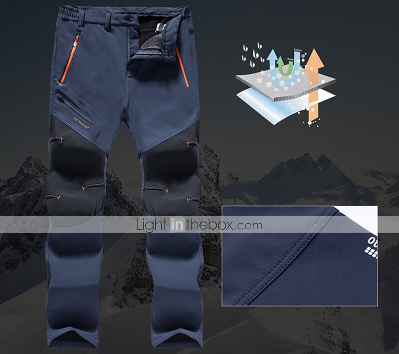 Hombre Pantalones para senderismo Pantalones con forro polar Pantalones de protección Invierno Al aire libre Mantiene abrigado Resistente al Viento Forro Polar Resistente a la lluvia Pantalones 2025 - $36.99 –P2