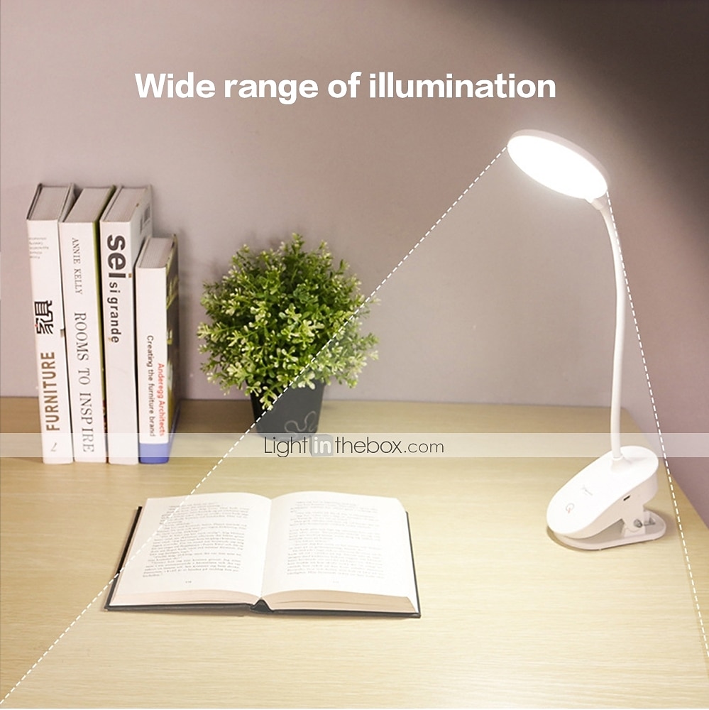 светодиодное кольцо зажим на книжной кровати для чтения лампа перезаряжаемая портативная лампа для чтения 2 Вт регулируемая легкость гибкий 360 ° usb для компьютера с зеркалом для макияжа 2026 - $32.99 –P6