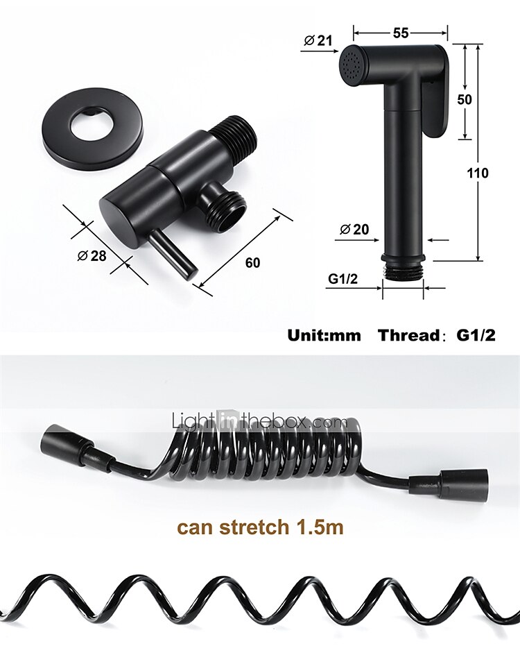 eengats bidet blacktoilet handheld bidet sproeier zelfreinigend eigentijds 2026 - $108.99 –P3