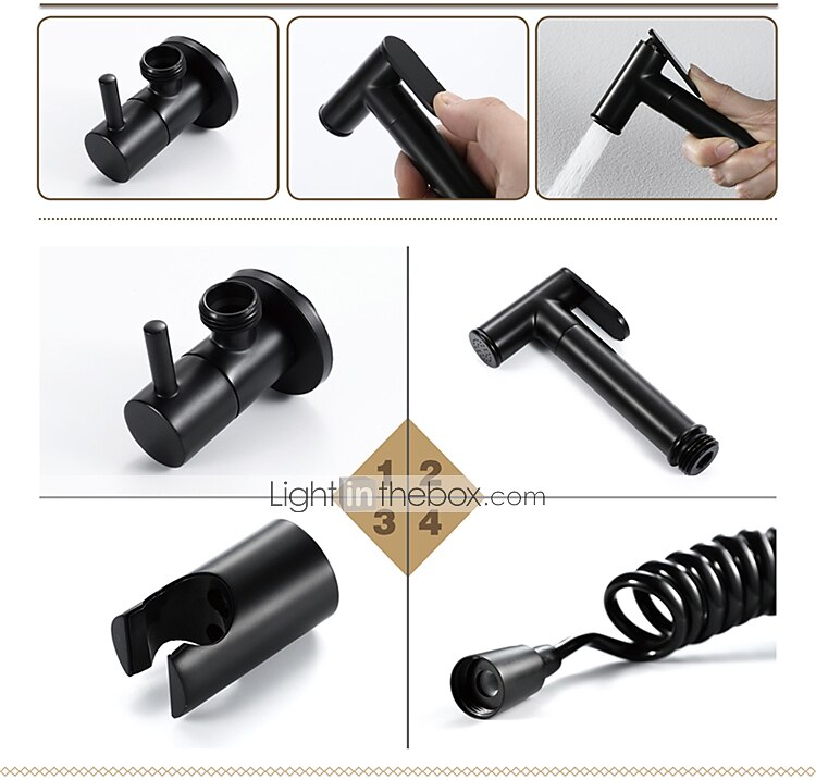 eengats bidet blacktoilet handheld bidet sproeier zelfreinigend eigentijds 2026 - $108.99 –P2