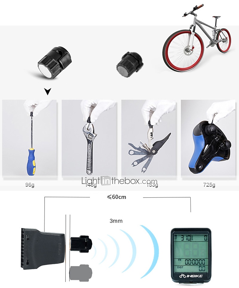 Contachilometri bici digitale tachimetro bicicletta impermeabile 14 funzioni