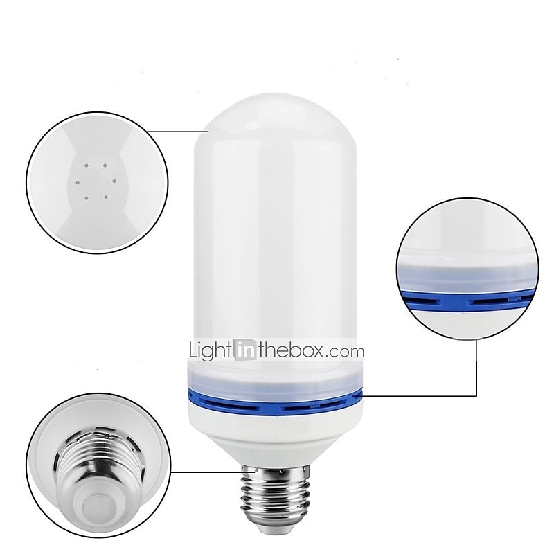 led e26 e27 majsljus flamma effekt led pärlor smd 2835 simulerad natur eld ljus majslökor flamma flimrande juldekoration rohs 2st 2025 - $22.99 –P1