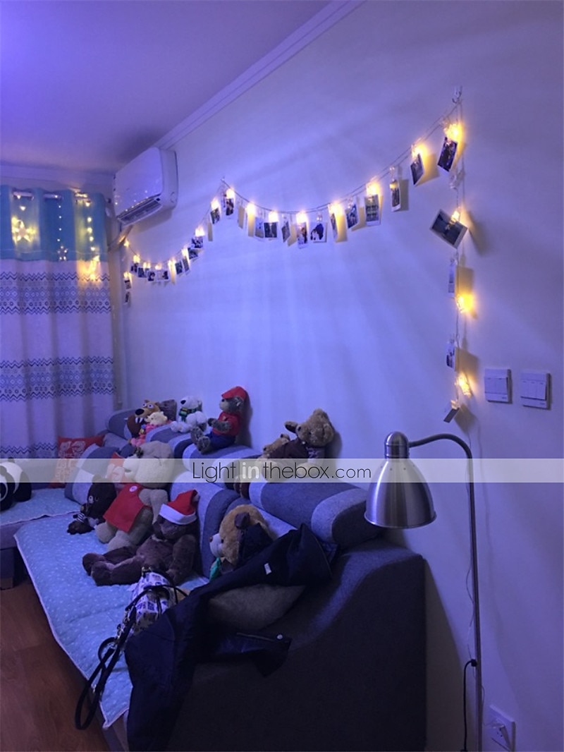 led foto klips měděná řetězová světla 3m 9,8 stop 20 led klipsy hvězdná víla pro vánoční večírek, závěsné obrázky karty ložnice dekorace na zeď domácí dekorace 2025 - $9.49 –P2